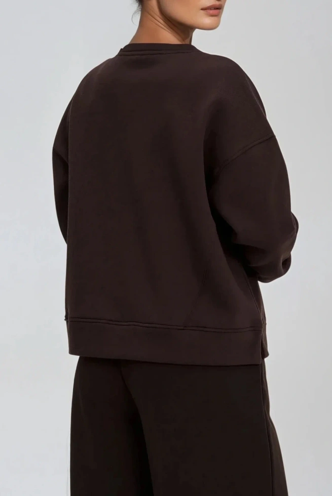 Marisse dámska oversize mikina hnedá