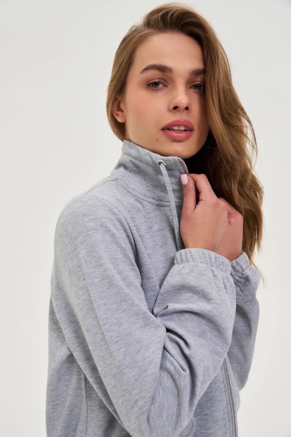 Marisse WOMEN'S SWEATSHIRT Z-BL-4811 L.GREY MEL