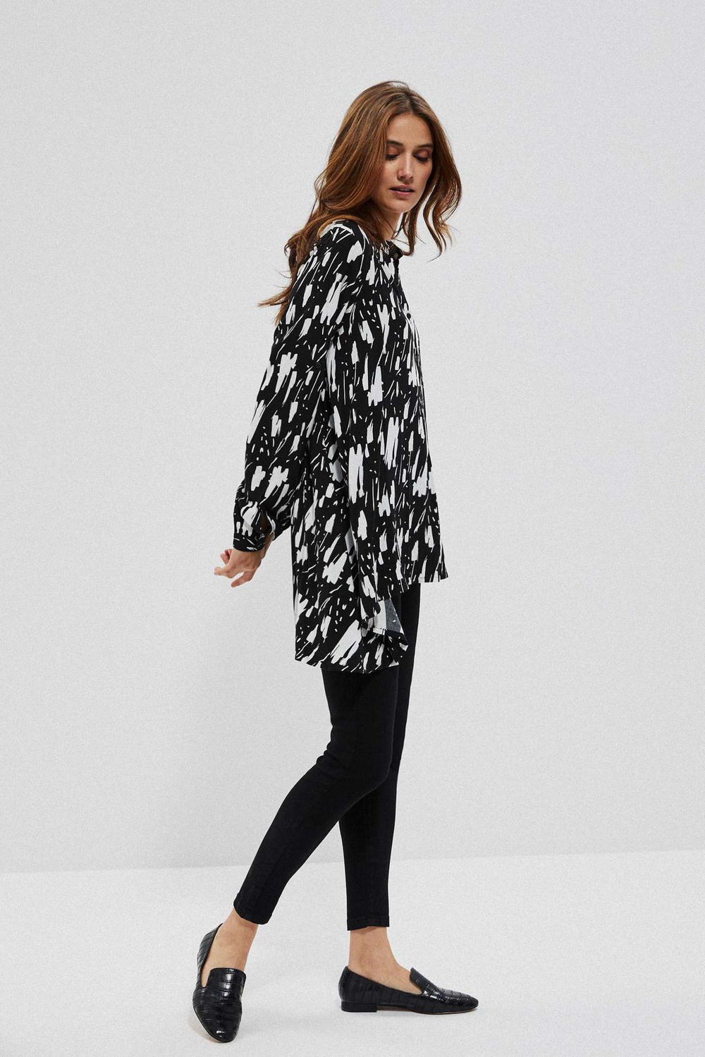 Marisse Long Viscose Shirt L-Ko-3701 Black
