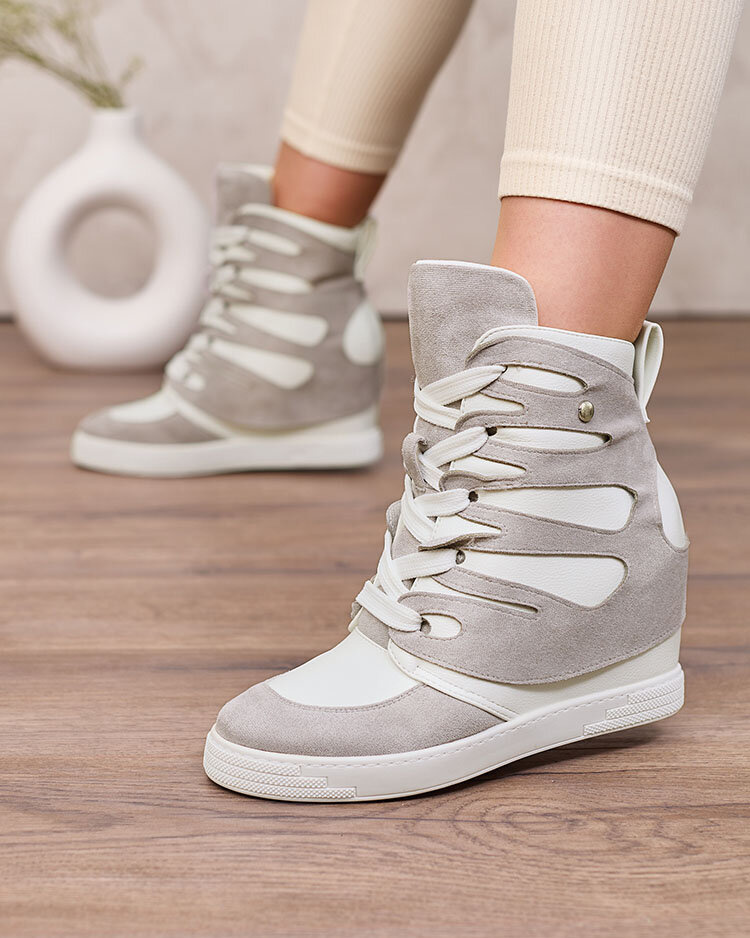 Resti Grey women's sporty boots on a Pamstinsa heel