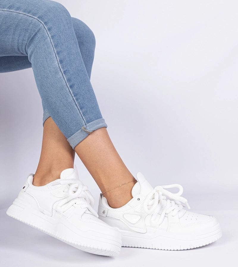 marka niezdefiniowana White sports platform sneakers Kler
