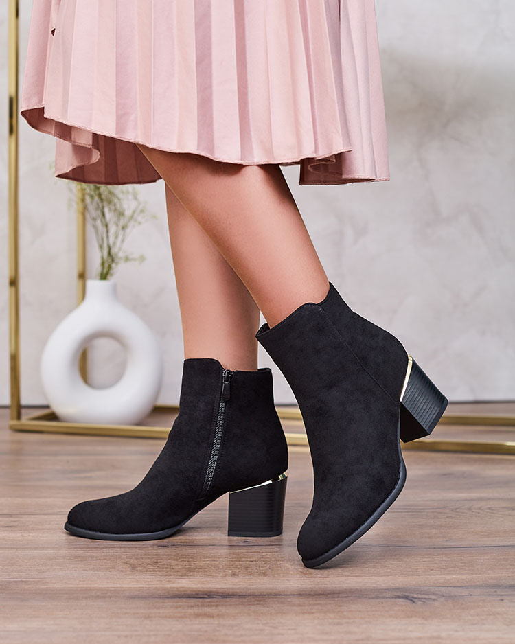 Resti Black women&#039;s low stiletto boots Traestra