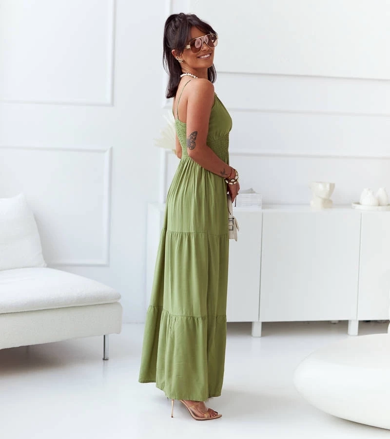 UR/CEO Green boho-style maxi dress Trill