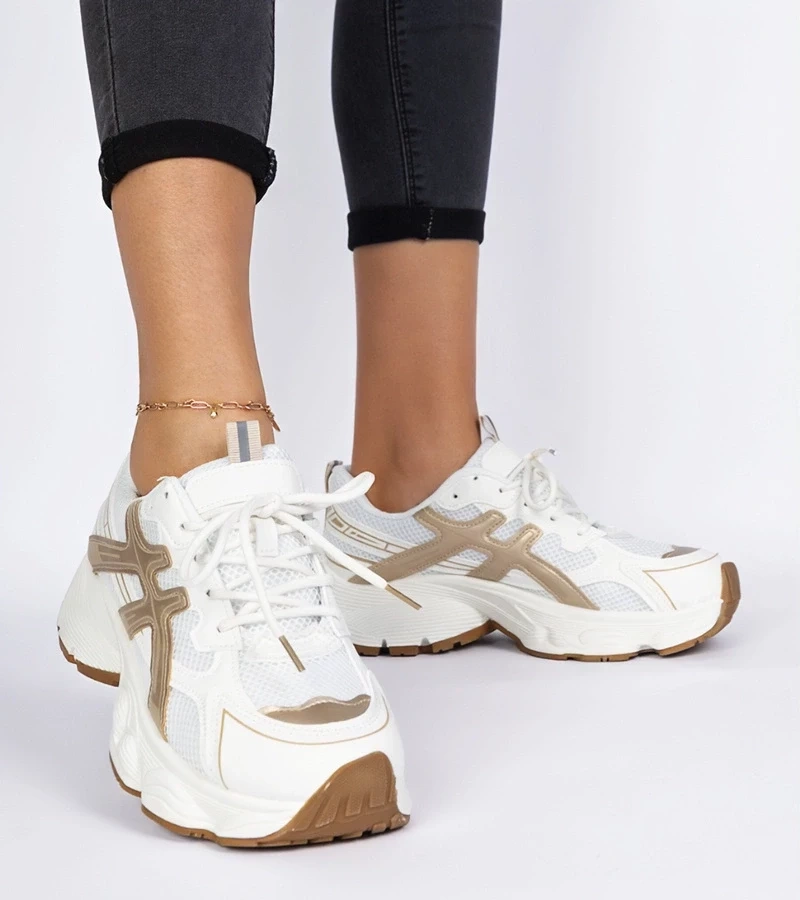 Gemre Adidași bej pentru femei cu talpă masivă Enos