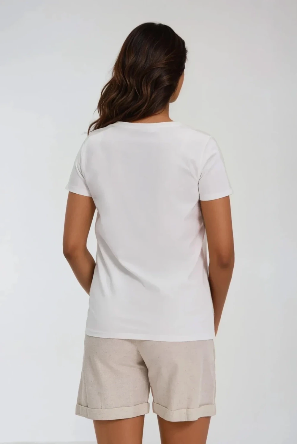 Marisse T-Shirt With A Tropical Print, White