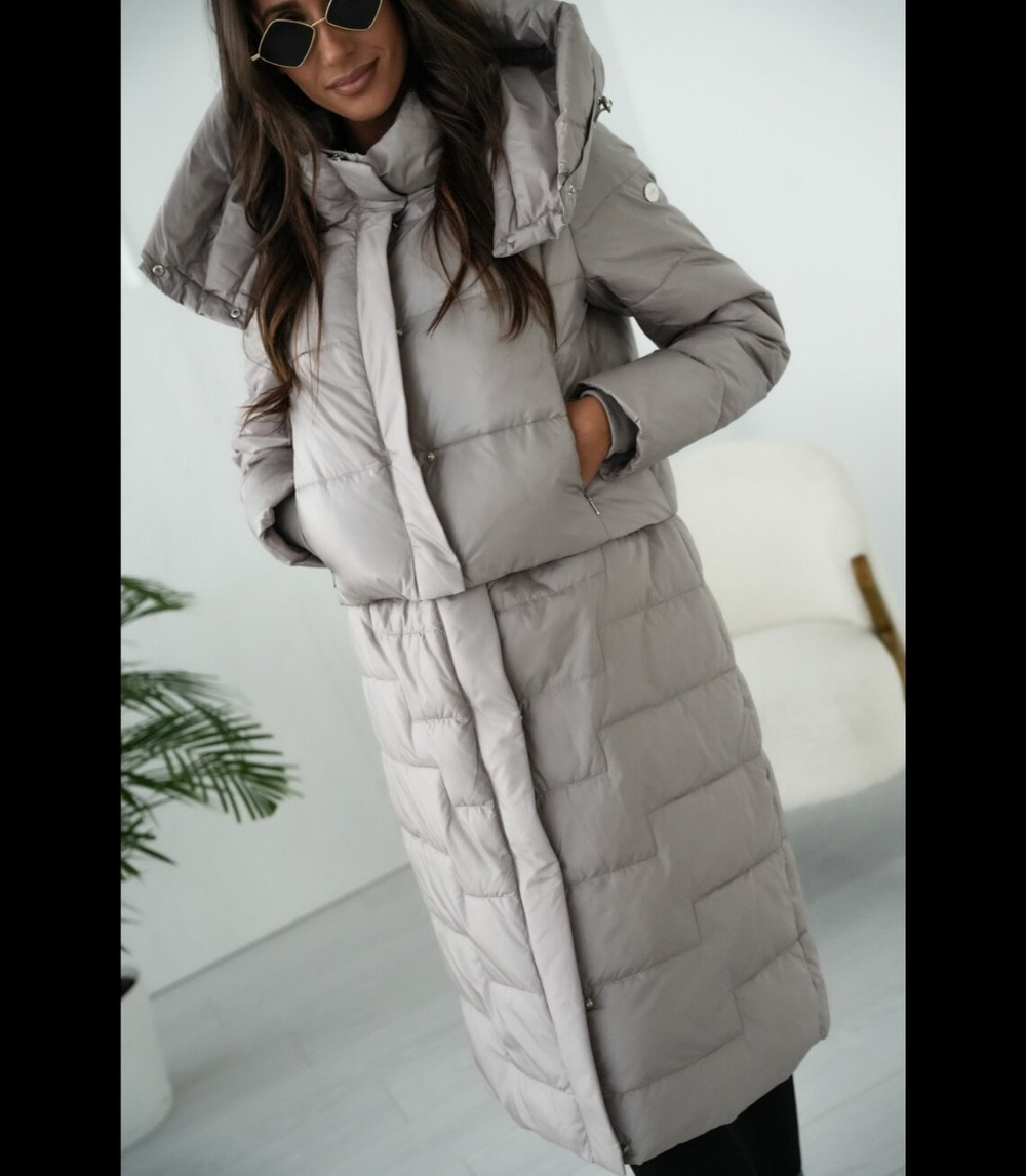 Pri Quilted 2-in-1 Insulated coat Can be worn as a jacket