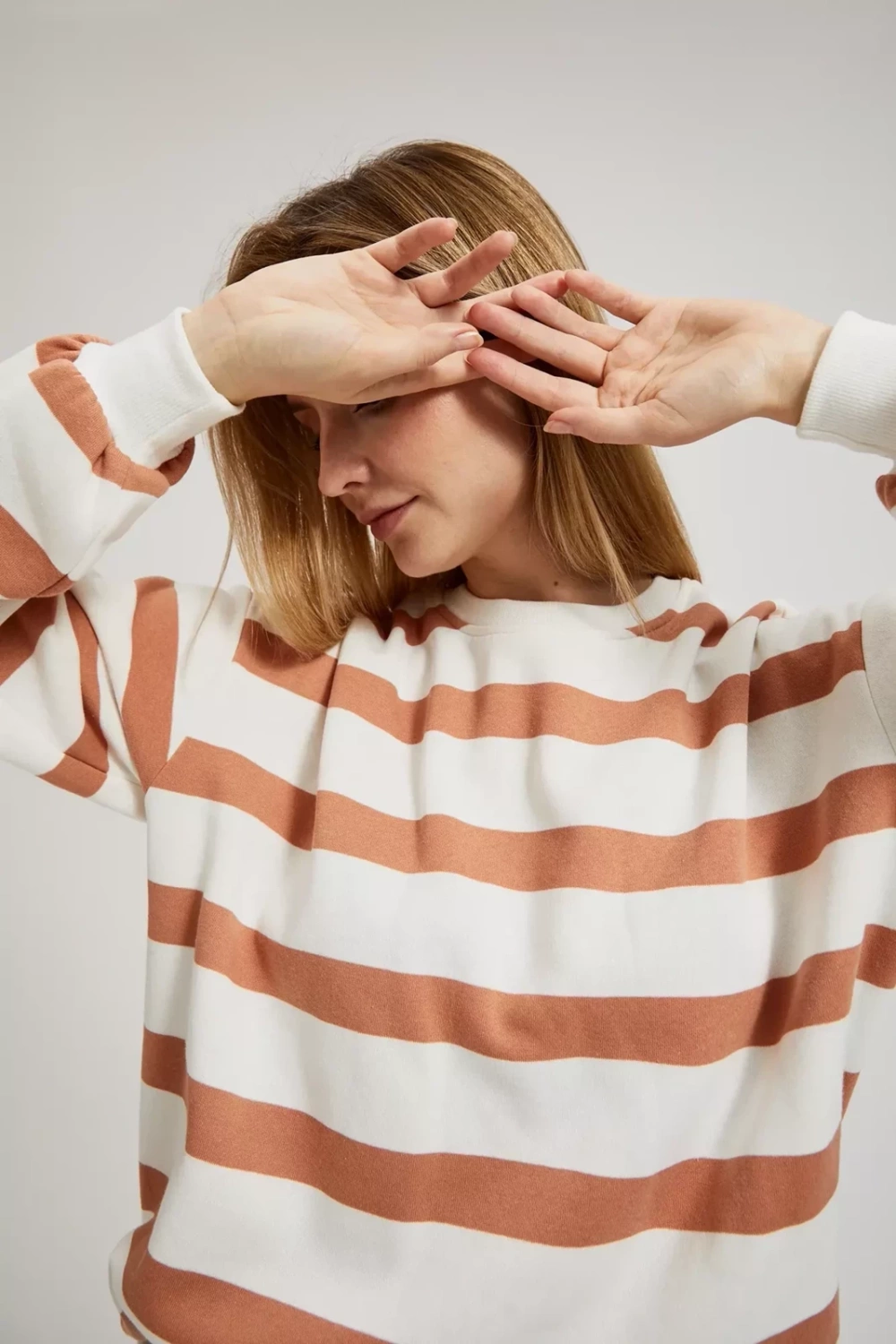 Marisse Women&#039;s Sweatshirt L-Bl-4313 L.Brown