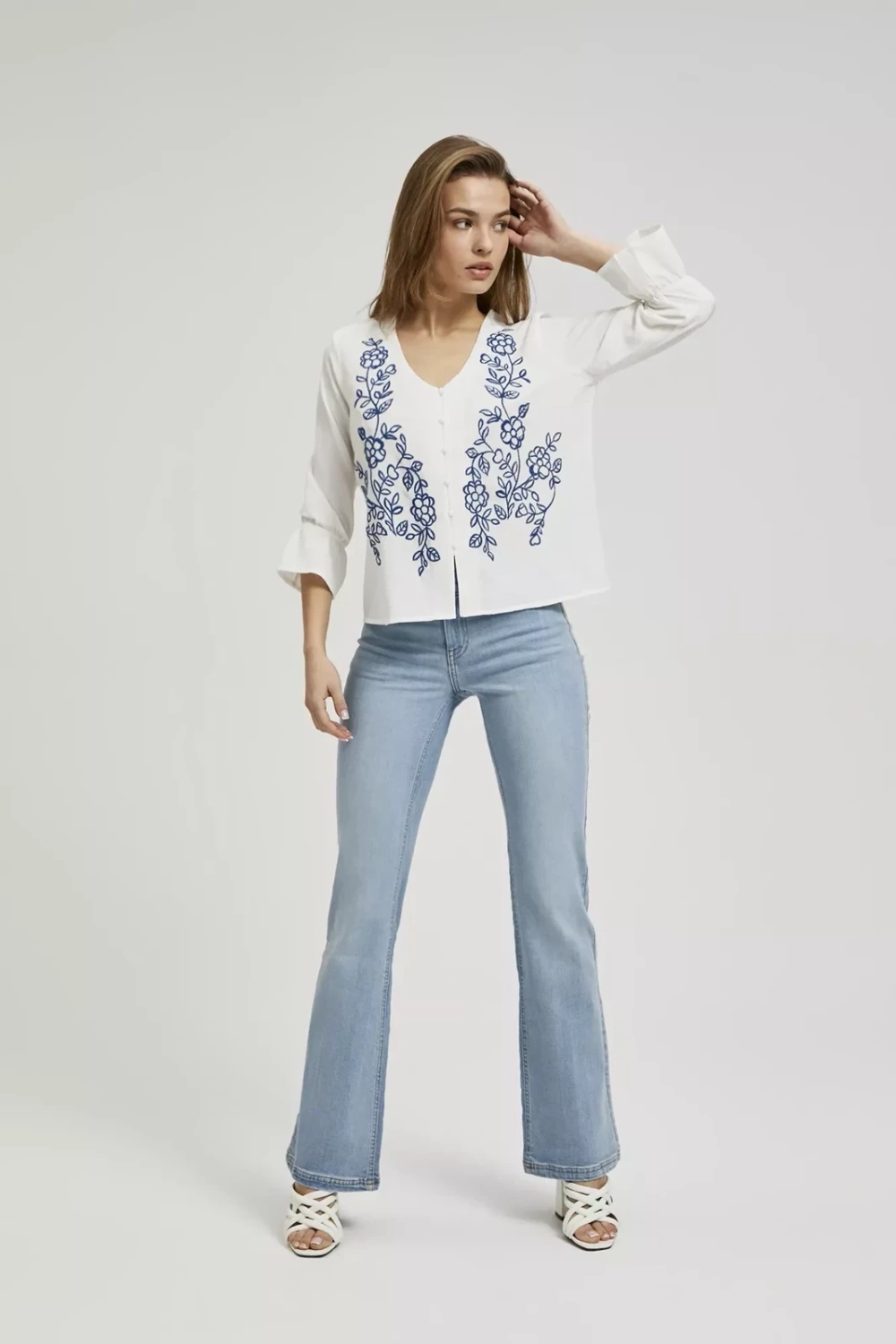 Marisse Women's Shirt L-Ko-4338 White