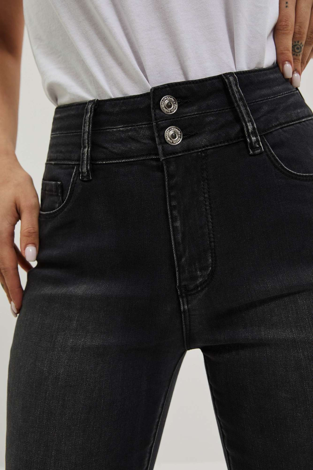 WOMEN'S JEANS L-JE-4021 GRAPHITE