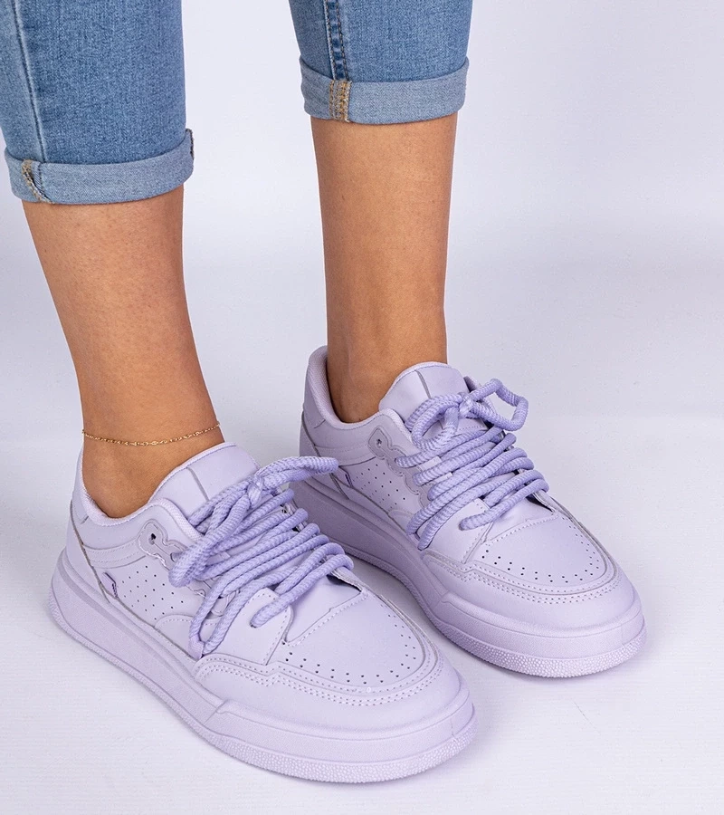 Gemre Adidași sportivi de damă mov din piele ecologică Asphodel