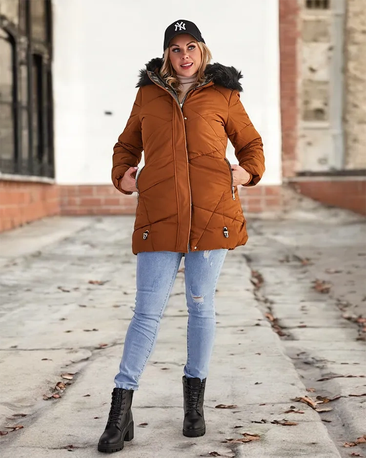 Resti Brown women's winter jacket