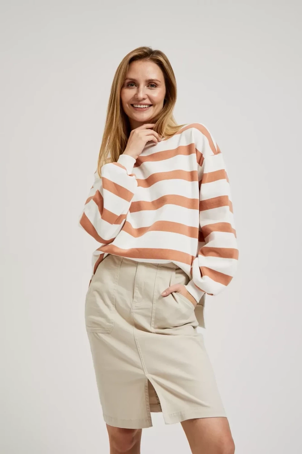 Marisse Women&#039;s Sweatshirt L-Bl-4313 L.Brown