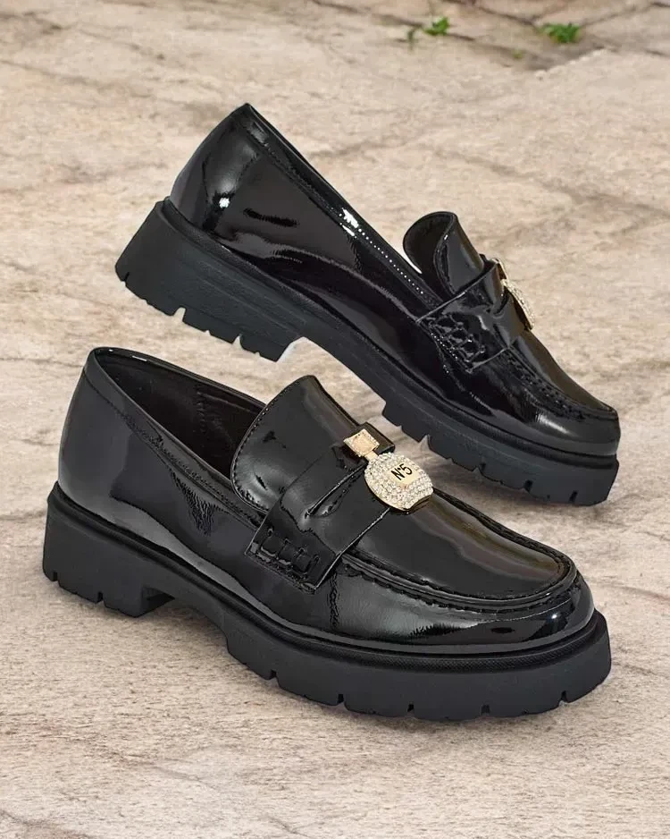 Resti Women&#039;s lacquered moccasins Bemies