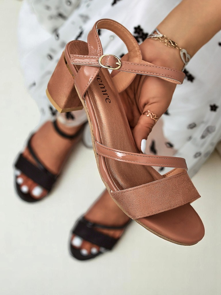 Resti Women&#039;s Patent Low Heel Sandals Grace Gloss