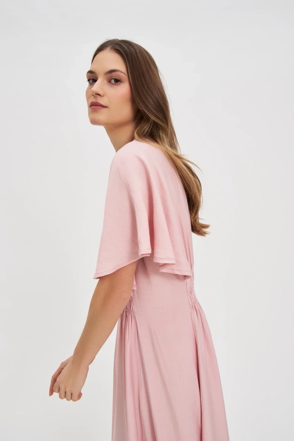 Marisse Pink Midi Dress