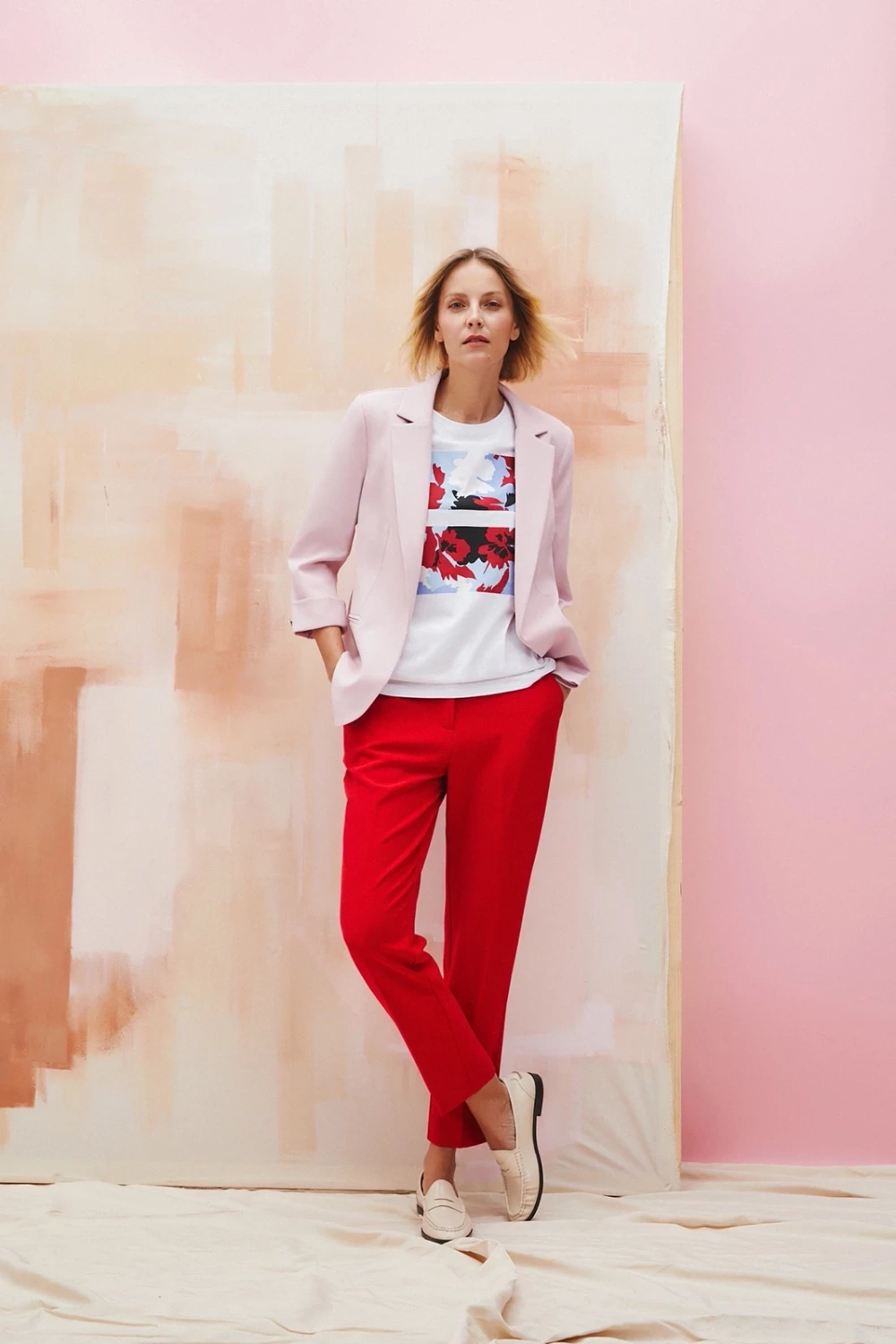 Marisse Women's Trousers Z-Sp-4528 Red