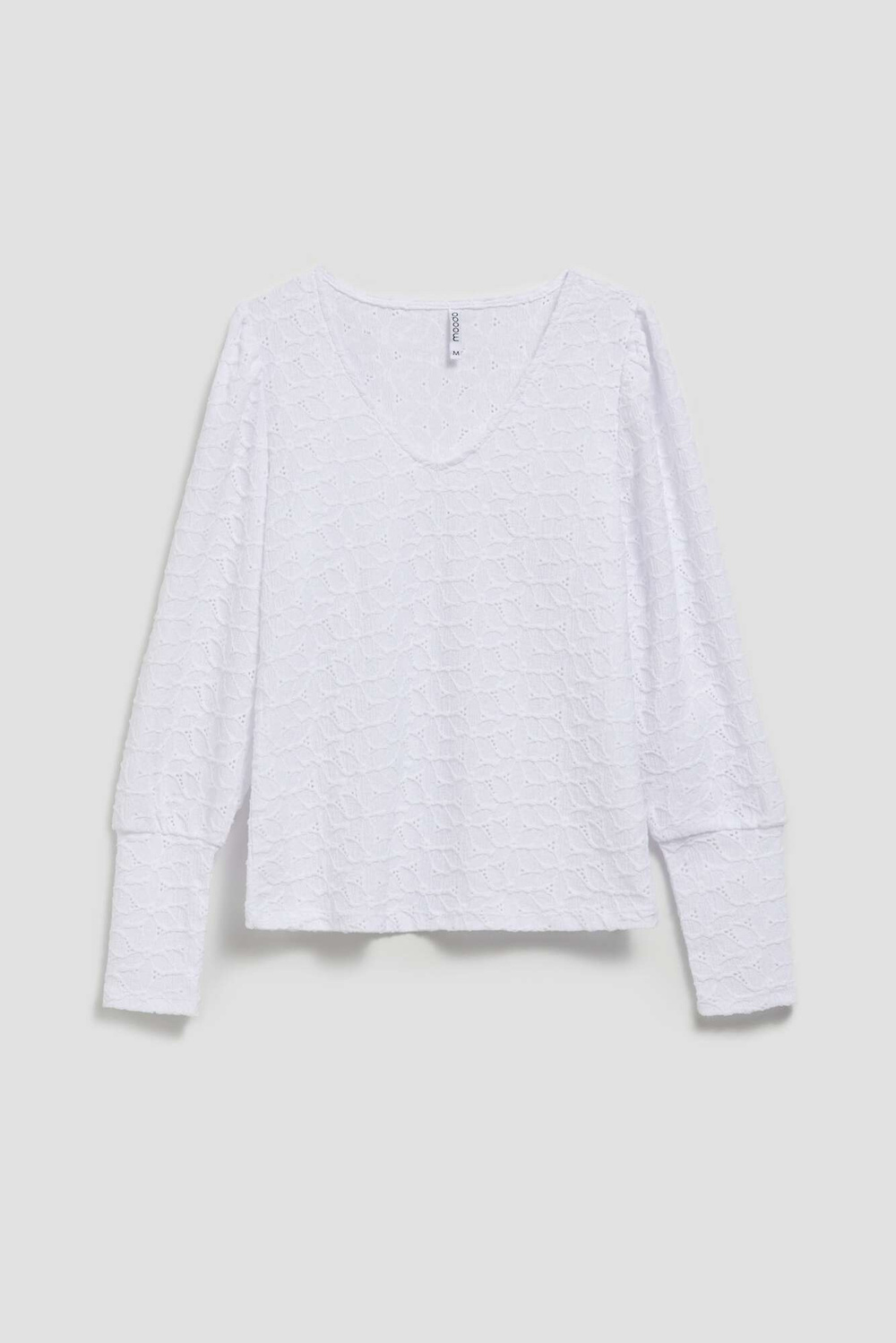 Openwork blouse with a V-neck