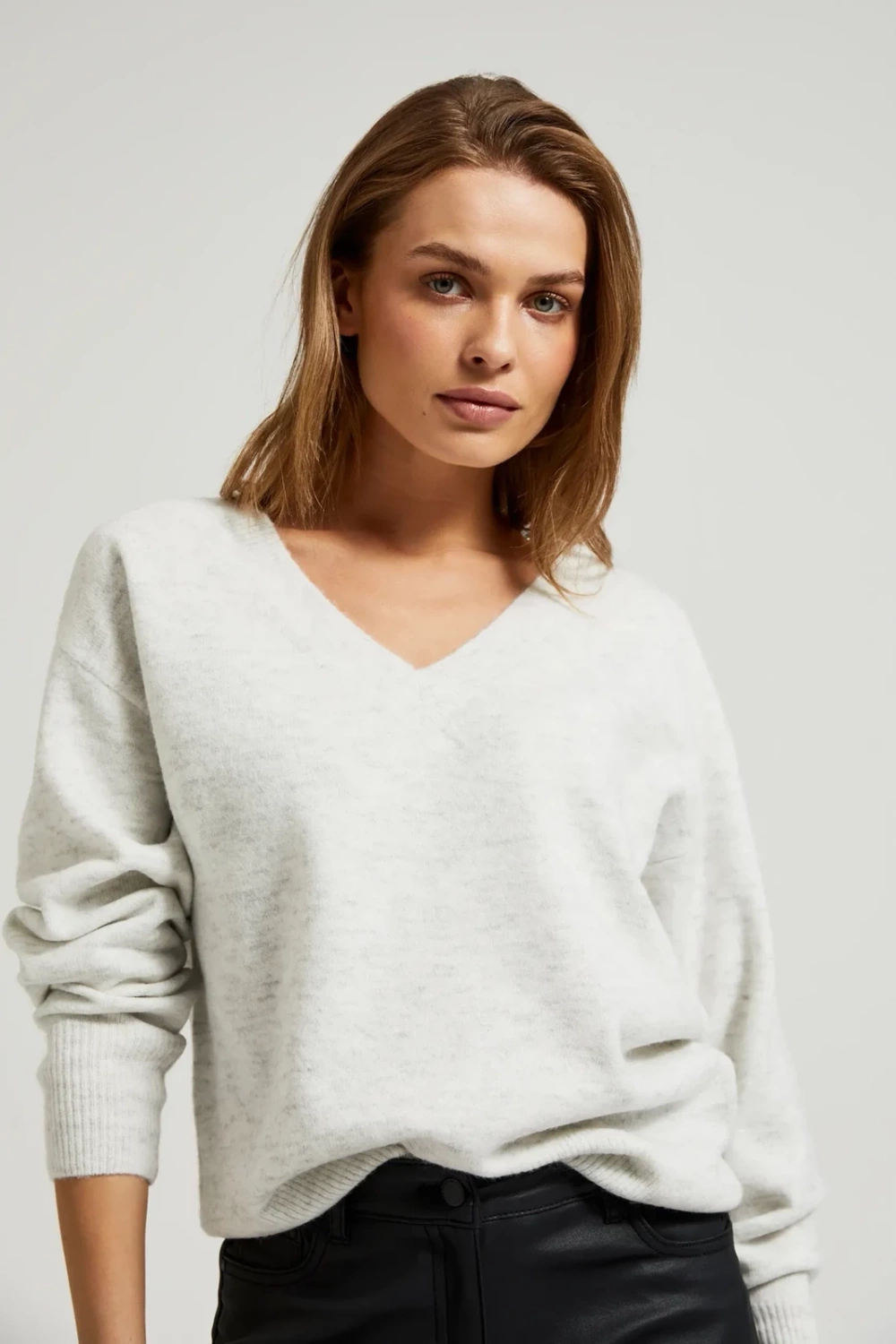Marisse Women&#039;s Sweater Z-Sw-4513 Off White Mel