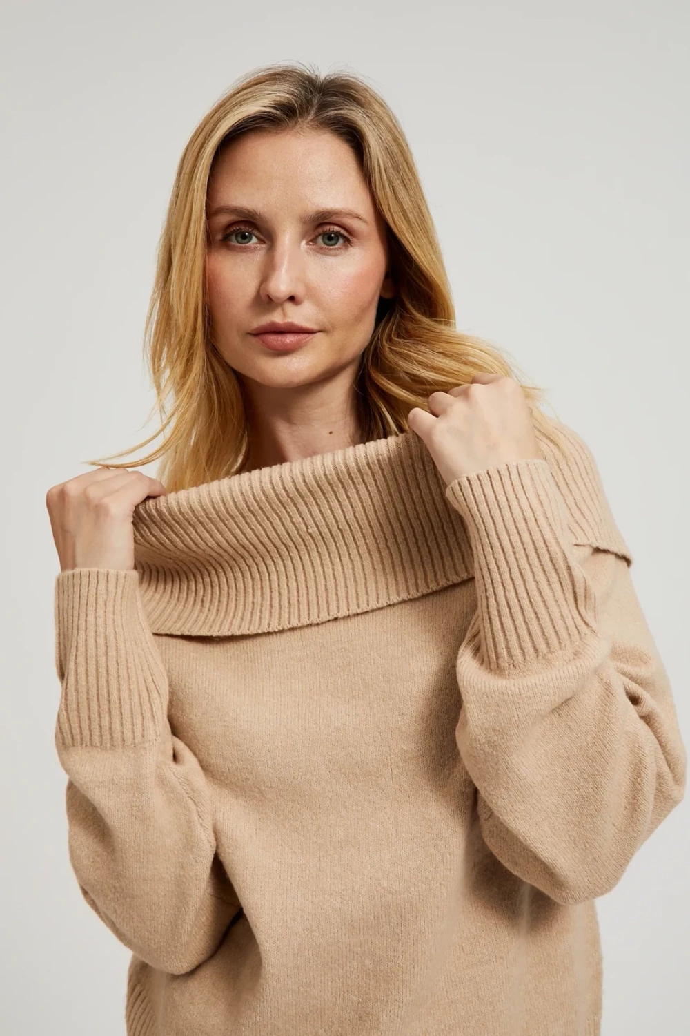Marisse Women&#039;s Sweater Z-Sw-4554 L.Beige Mel