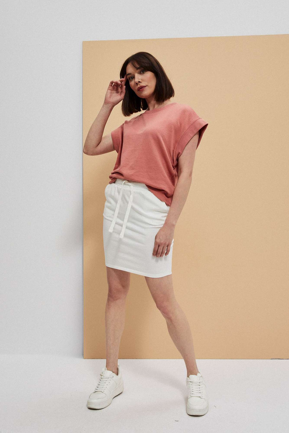 Marisse Smooth, Above-The-Knee Pearl Skirt
