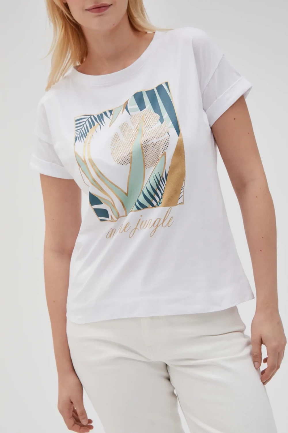 Marisse Women's T-Shirt L-Ts-4633 White
