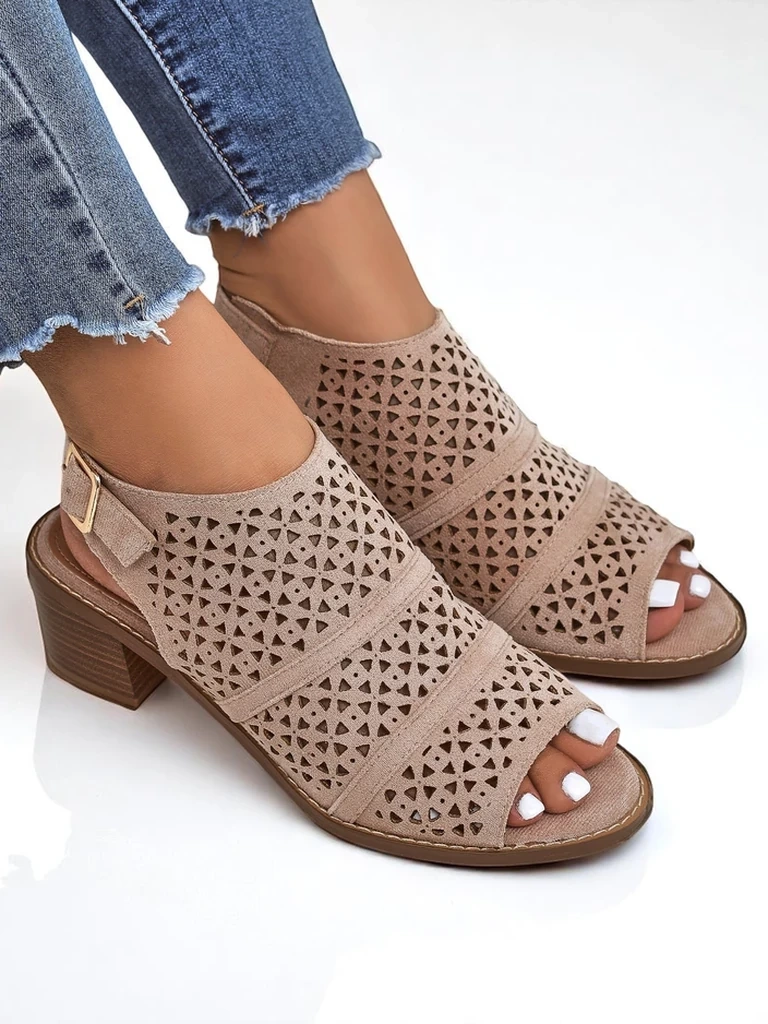 Resti Women&#039;s Elira Openwork Low Heel Sandals