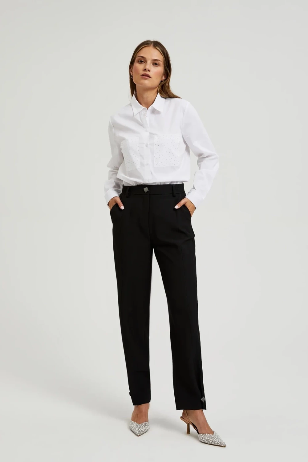 Marisse Women's Shirt L-Ko-4601 White