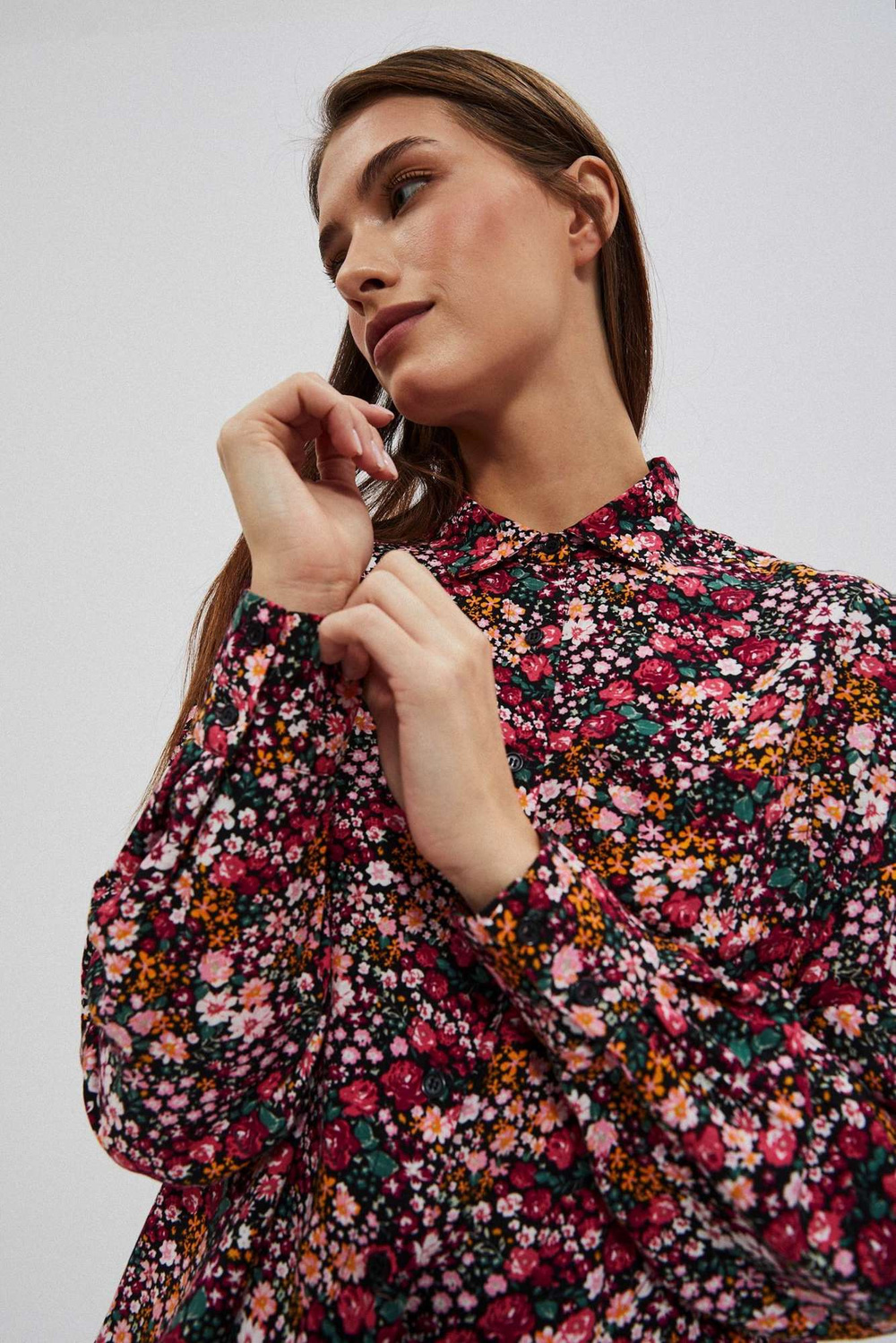 WOMEN'S SHIRT L-KO-4015 BLACK