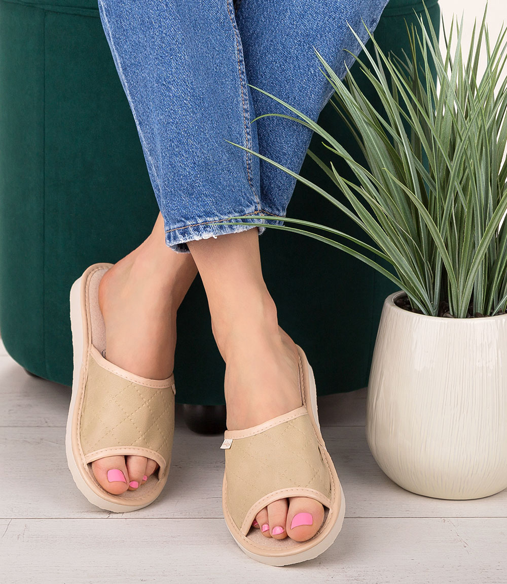 Дамски чехли Natural Style NS-112 Бежови