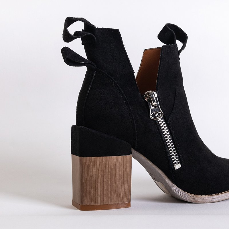 Resti Black women&#039;s boots on a square post Darera - Footwear