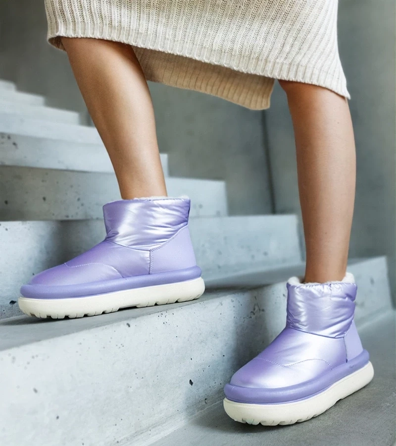 marka niezdefiniowana Purple warm platform snow boots from Cores