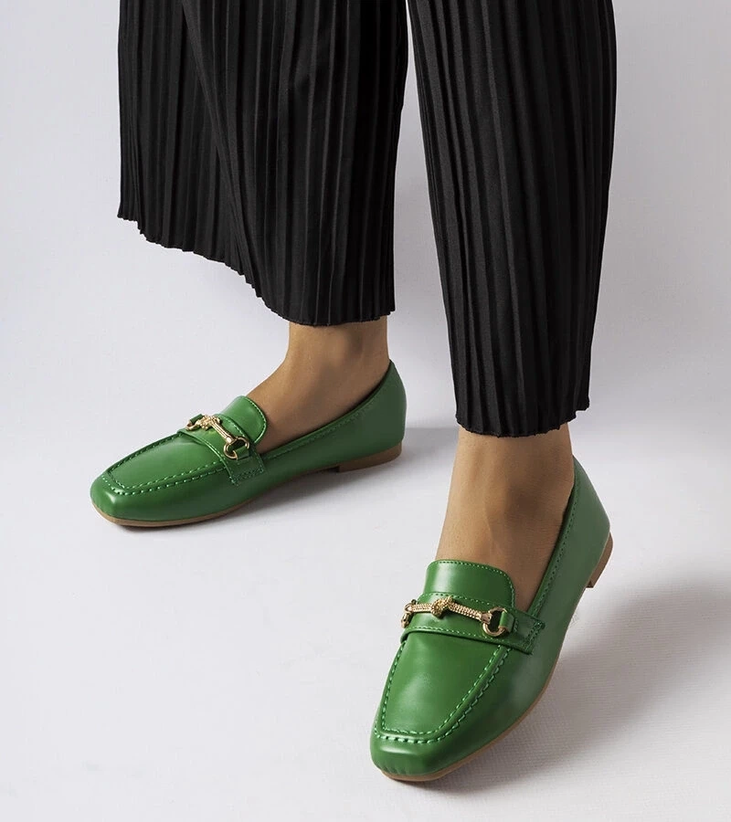 Gemre Mocasini decorativi verzi Docherty