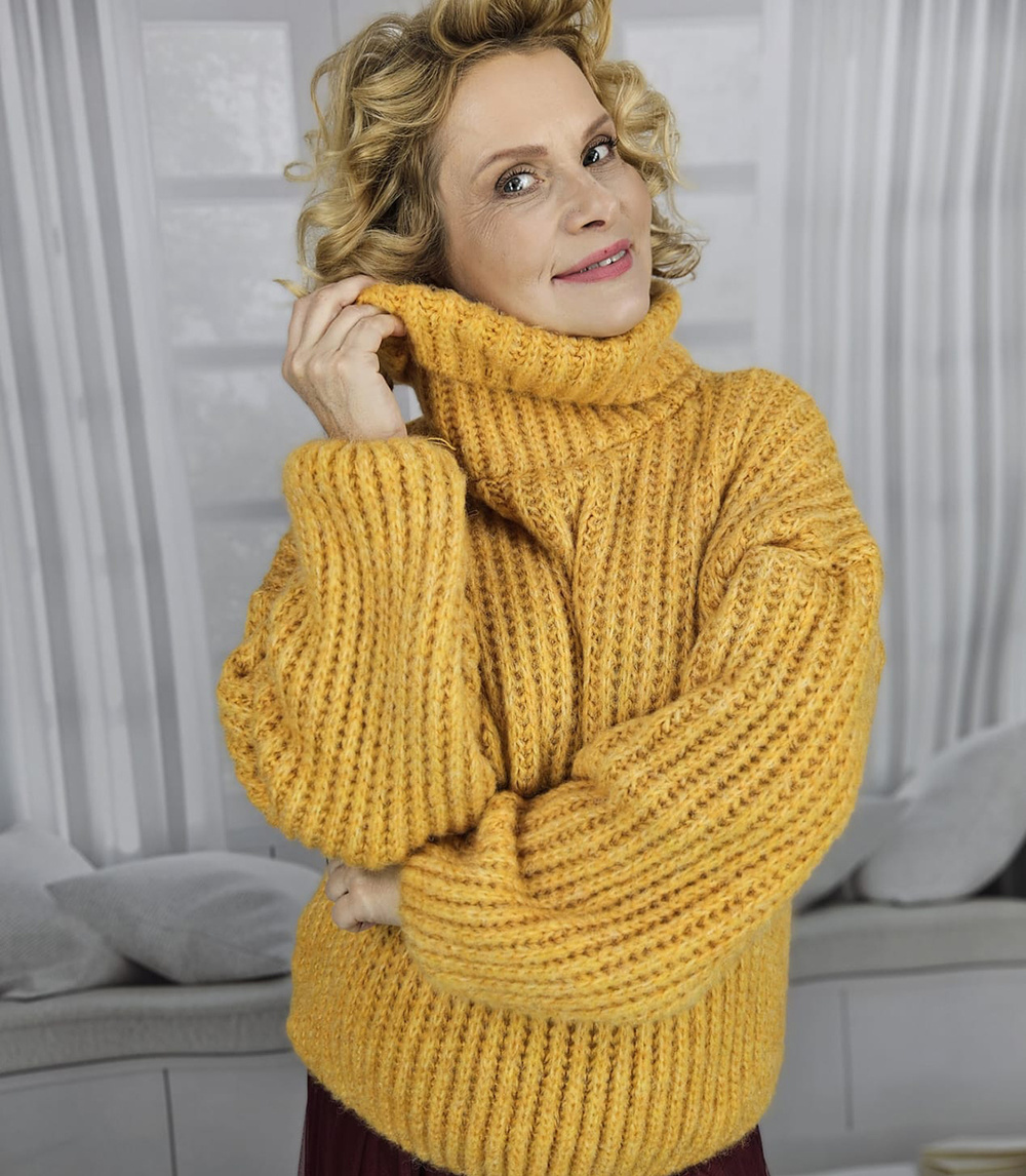 Pri Warm women's turtleneck sweater oversize thick weave nice soft LAPONIA