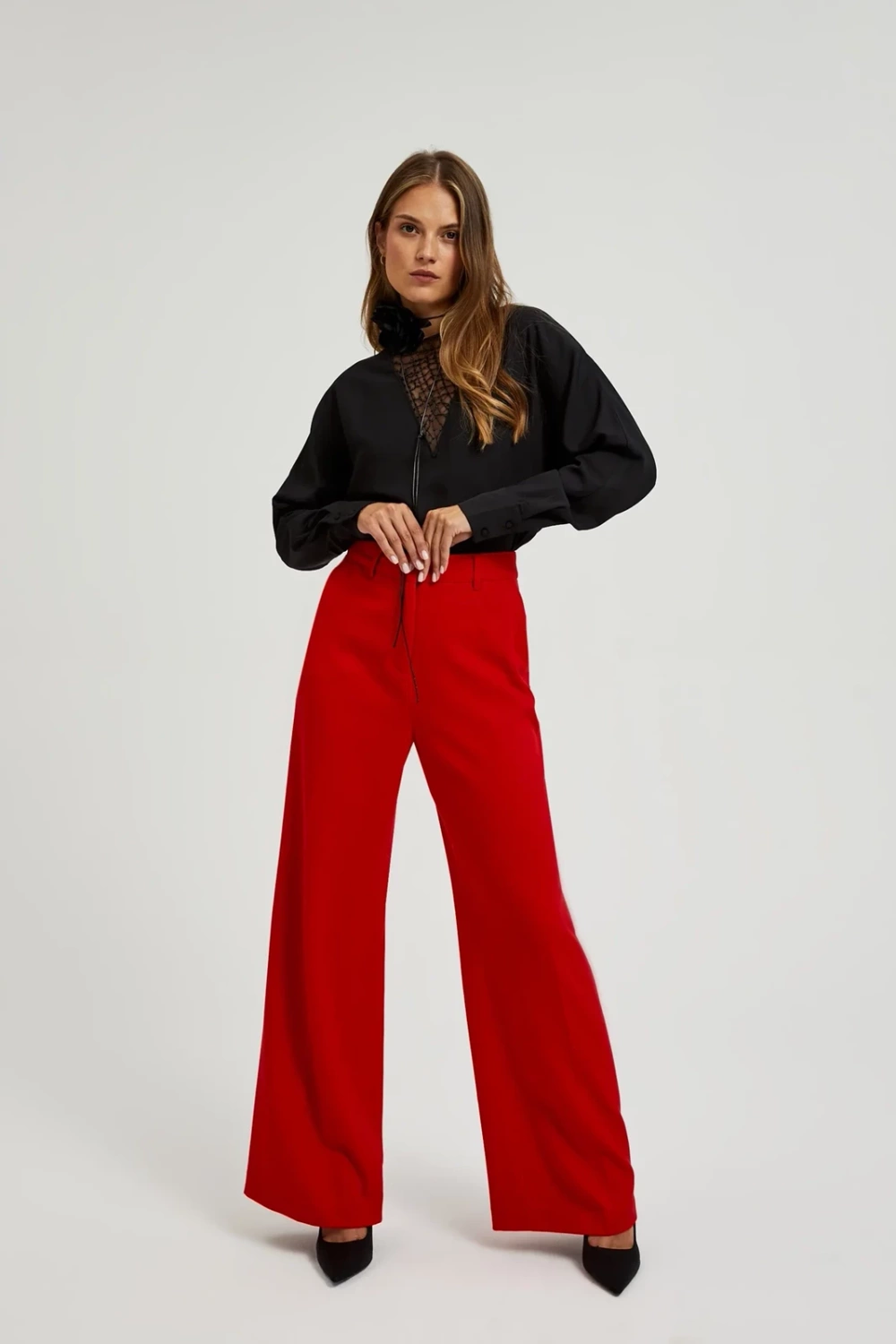 Marisse Women's Trousers Z-Sp-4527 Red