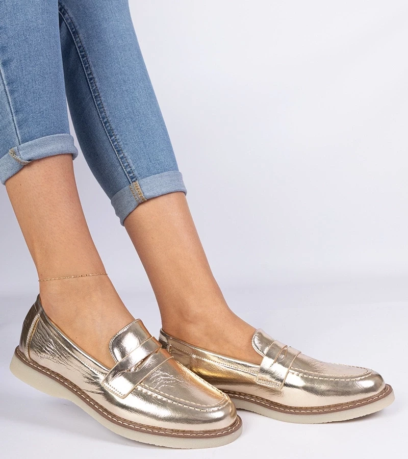 Gemre Pantofi clasici aurii pentru femei Merisa