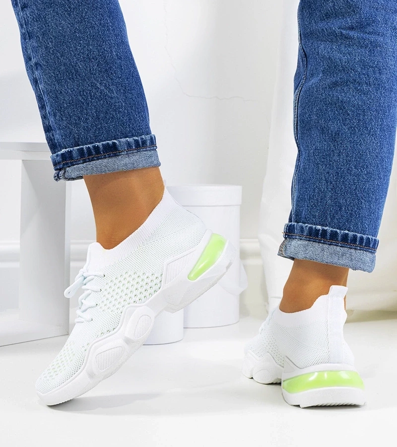 D/CEO White green Daniela sport sneakers