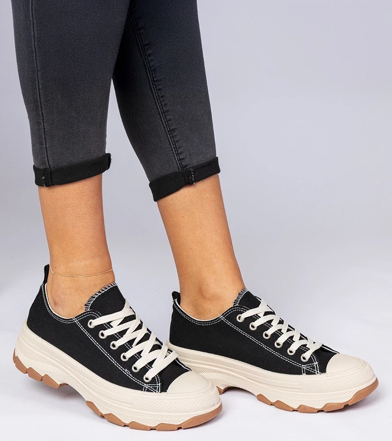 Gemre Adidași negri cu talpă groasă Salsana