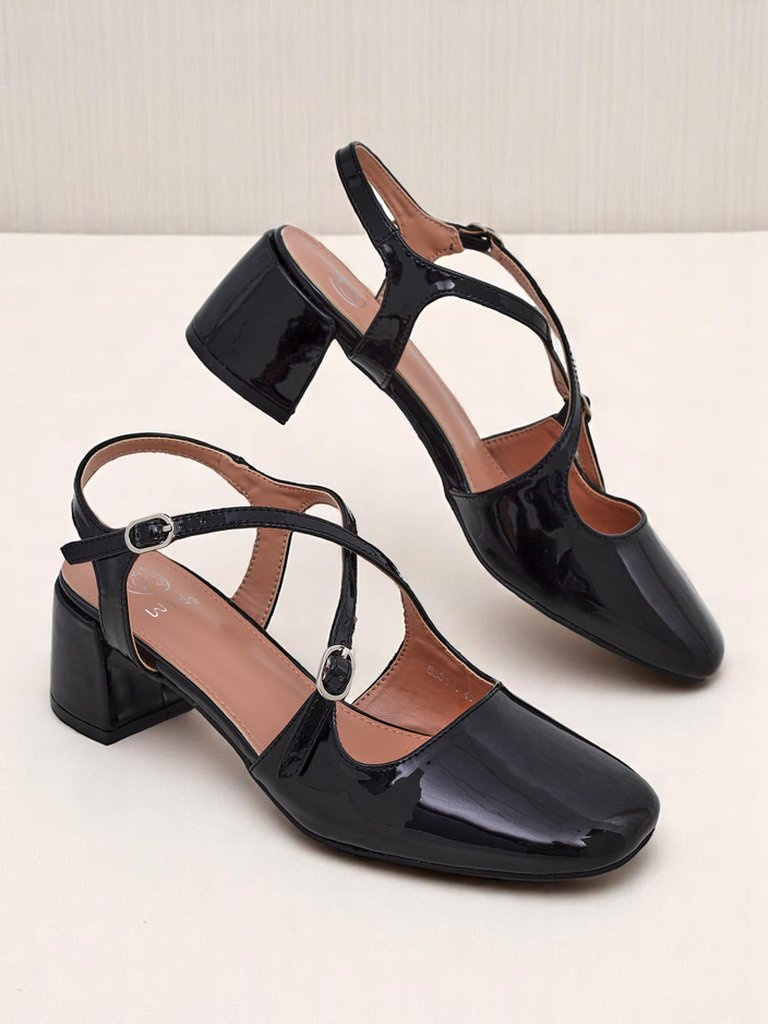 Resti Royal Fashion Women&#039;s Lolita Low-Heeled Pumps with Decorative Straps