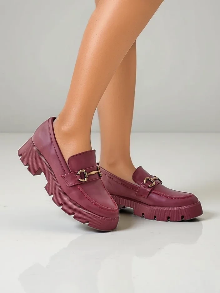 Resti Elegant women&#039;s loafers Burgundy