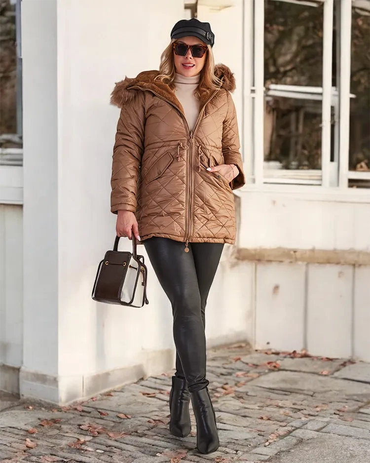 Resti Women's double-sided jacket in brown
