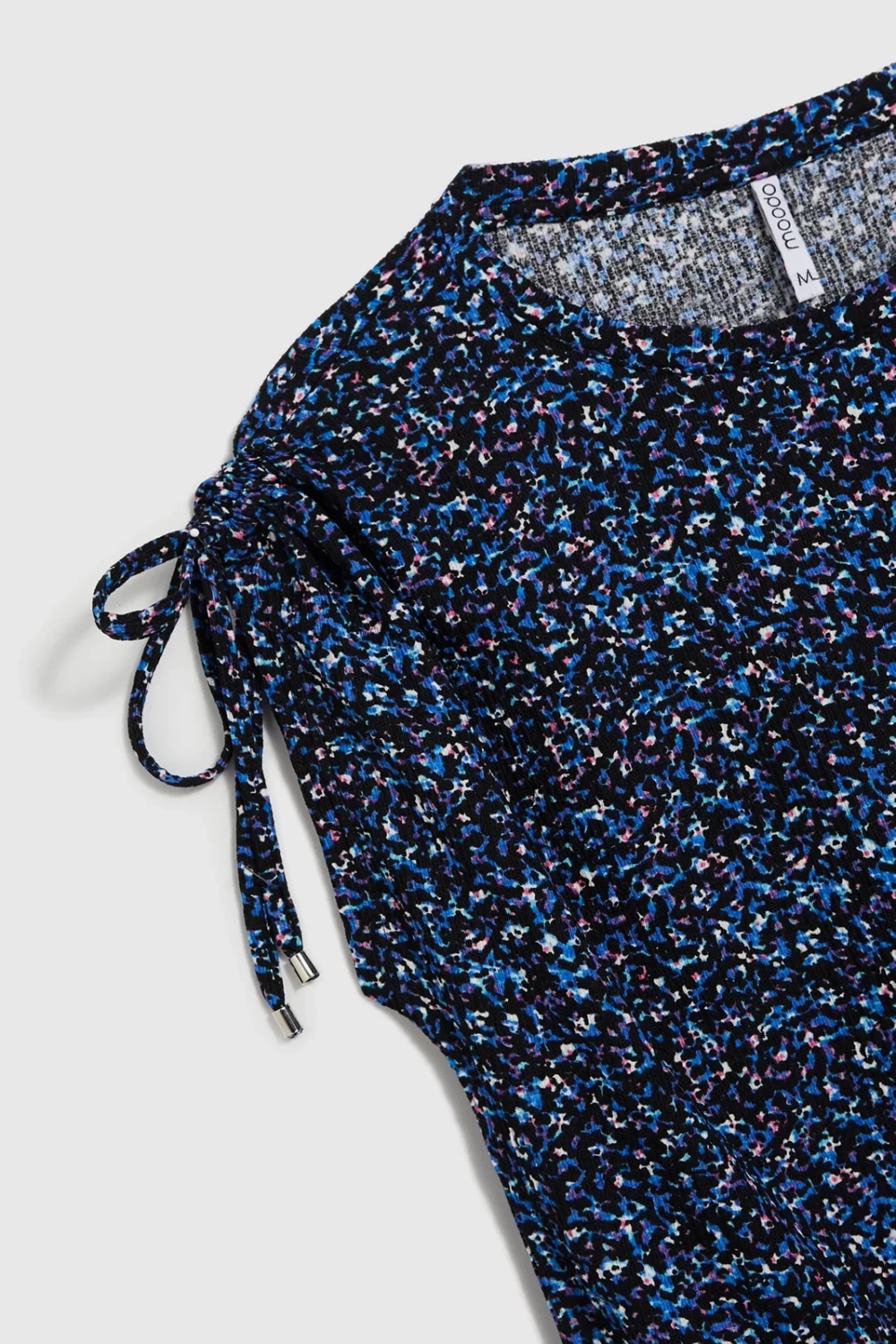 Marisse Patterned Blue Blouse