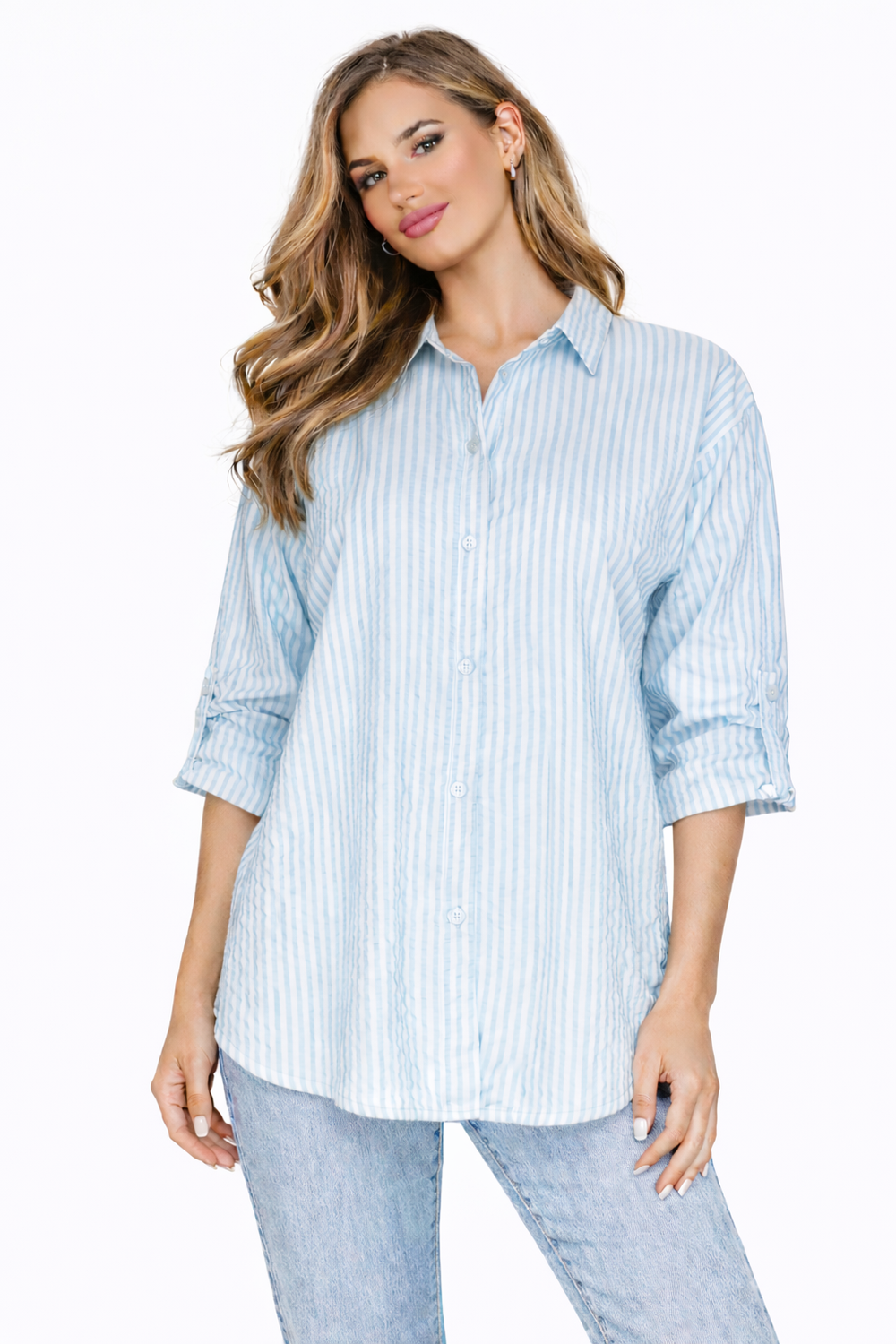 Синя модна раница ID8850