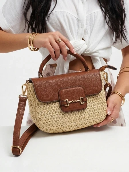 Малка сламена чанта Lurena