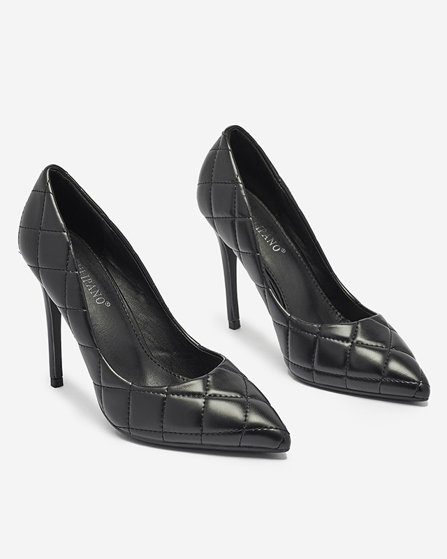 Resti Women&#039;s quilted pumps in black color Duclisa- Footwear