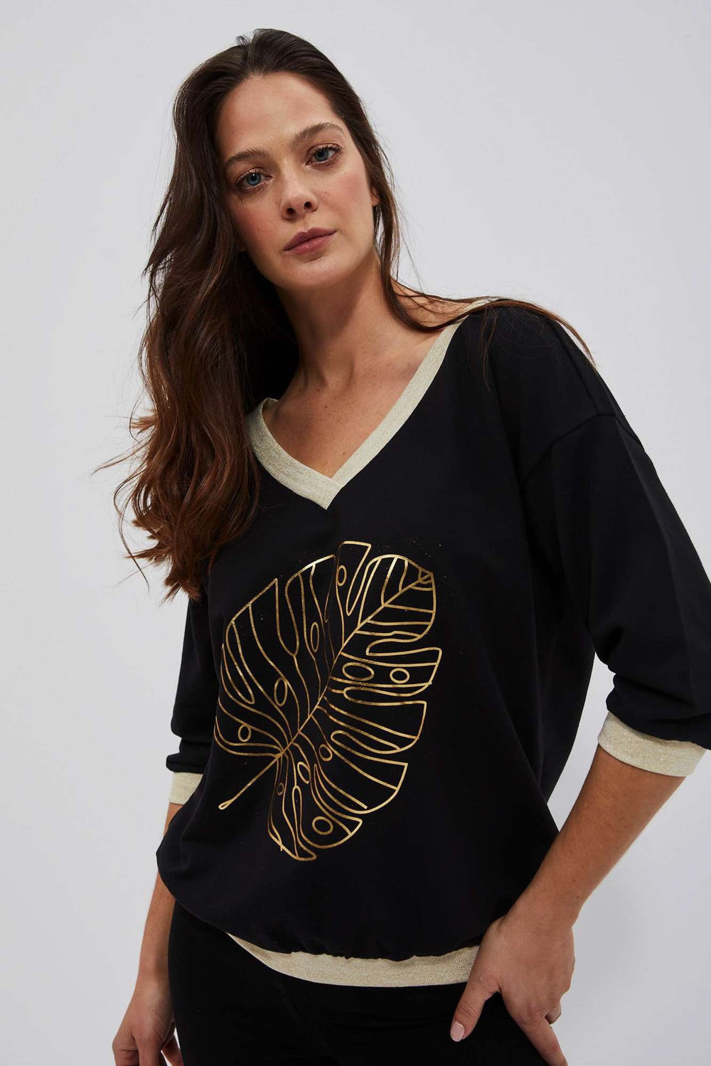 Marisse Womens Sweatshirt L-Bl-4009 Black