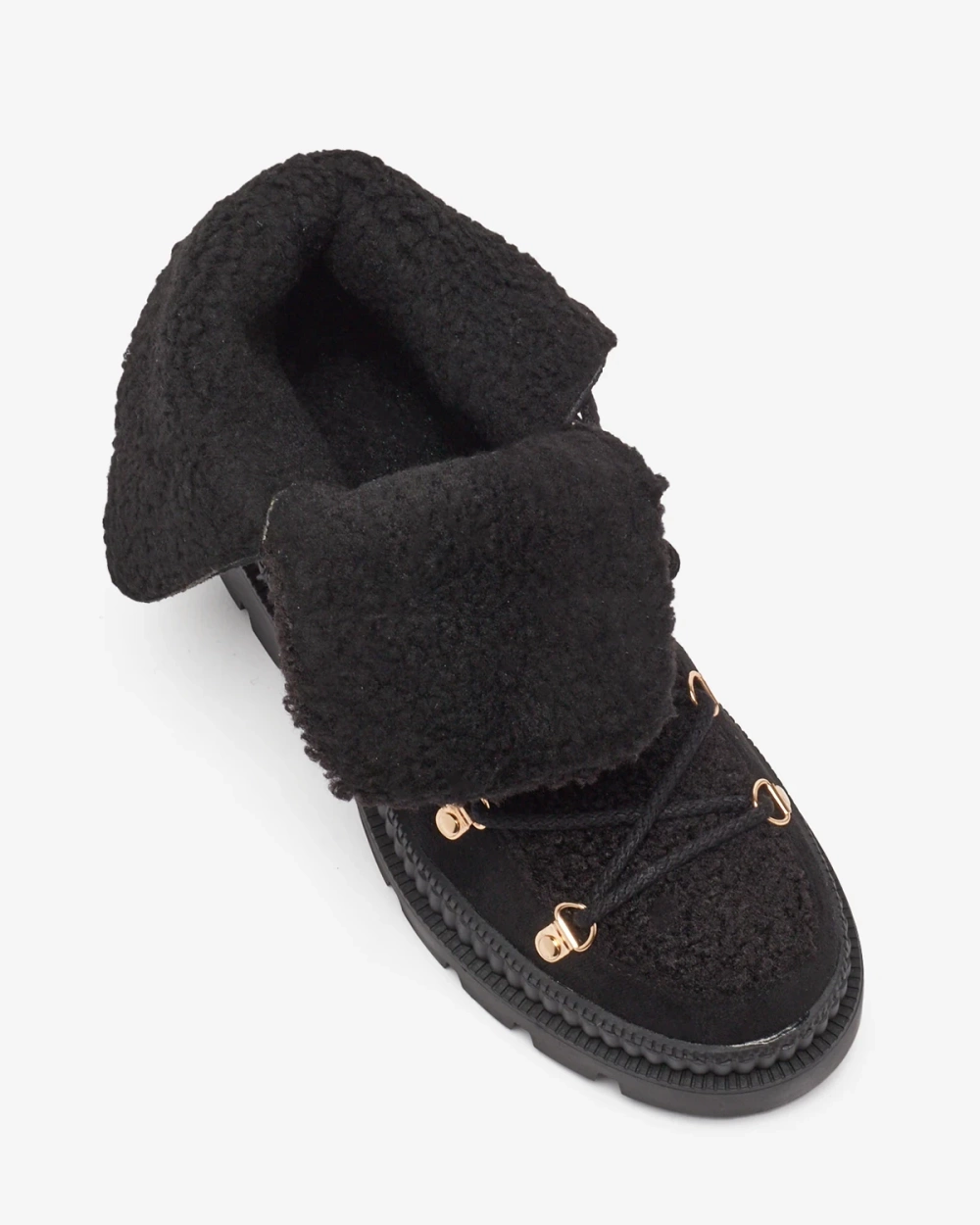 Resti Black women&#039;s insulated trapper boots with sheepskin Lery Walk