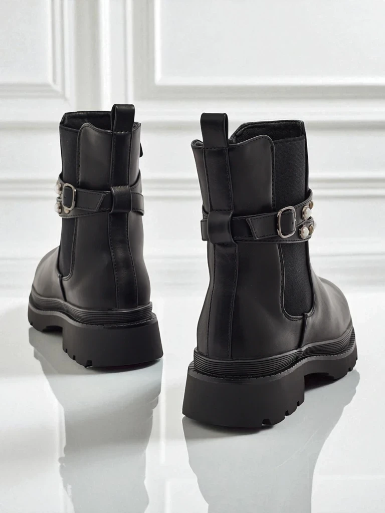 Resti Women's High Eco-Leather Ankle Boots Pearl Mist