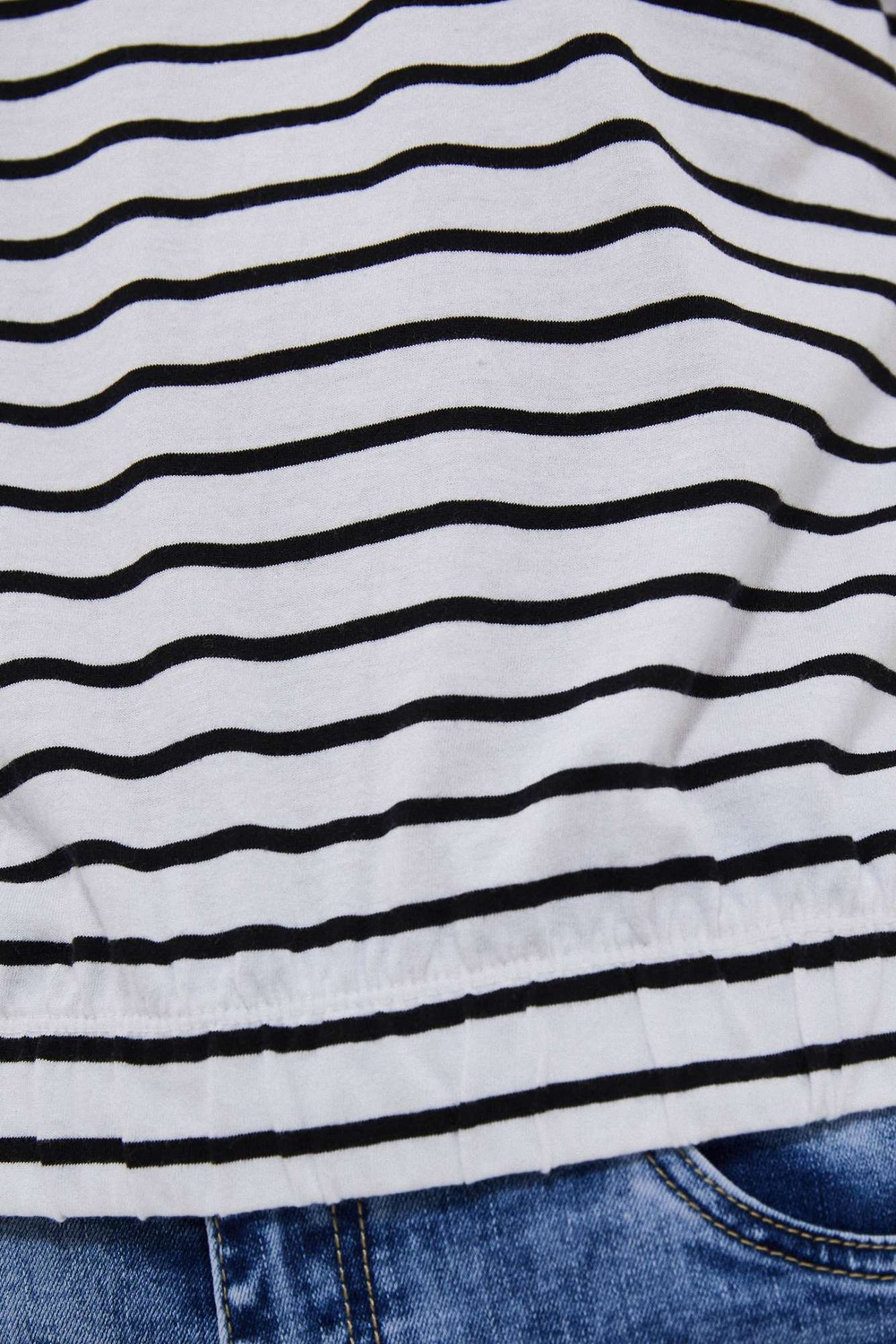 WOMEN'S T-SHIRT L-TS-3825 BÍLO_ČERNÉ