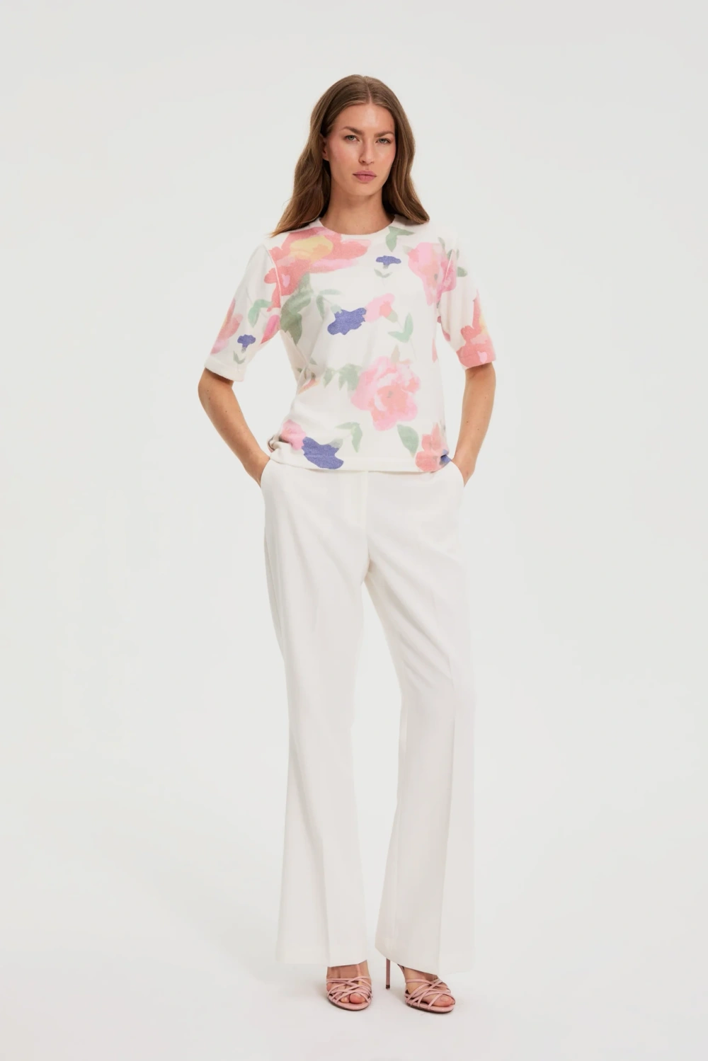 Dámske nohavice Marisse, off-white