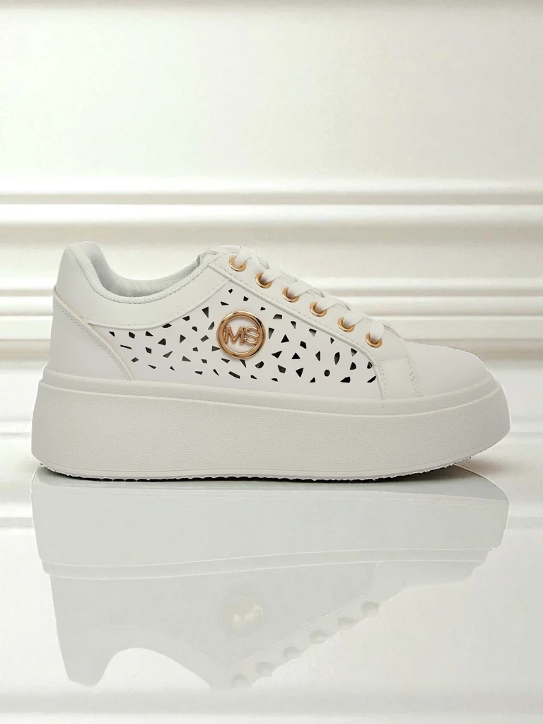 Resti Aurelia Bianca – White Platform Sneakers Ecru